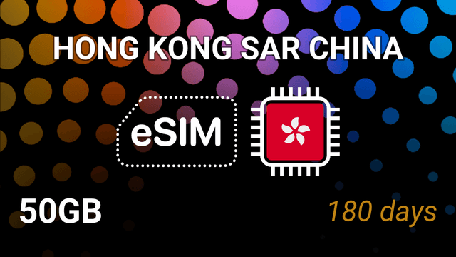 eSIM Hong Kong – 50GB, 180 Days, csl 5G – Mobile Internet Plan