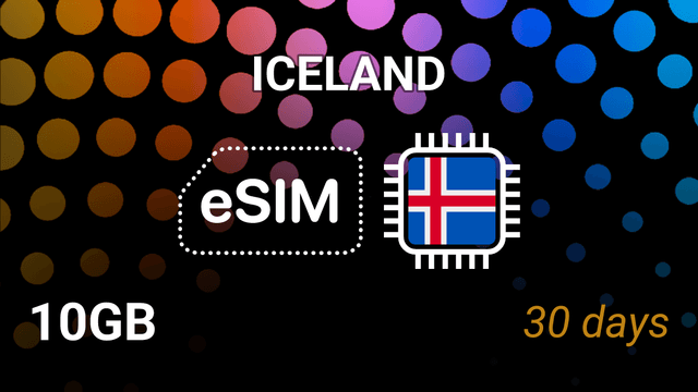 eSIM Iceland: 10GB Internet Plan, 30 Days, Nova & Síminn
