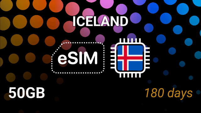 eSIM Iceland: 50GB for 180 Days – Nova, Síminn, 3G/4G/5G