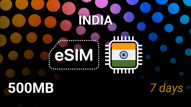 India eSIM – 500MB for 7 Days | AirTel & Jio Internet Plan