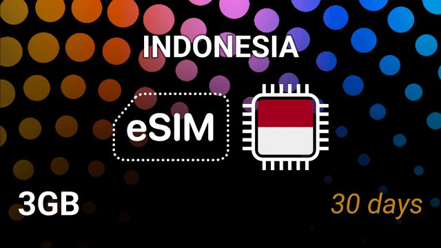 eSIM Indonesia: 3GB Internet Plan, 30 Days, Telkomsel 5G