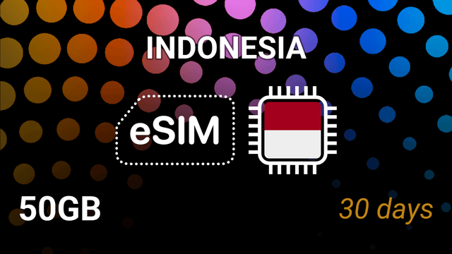 eSIM Indonesia: 50GB Internet Plan, 30 Days, Telkomsel 5G