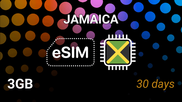Jamaica eSIM: 3GB Mobile Internet, 30 Days, Digicel & FLOW