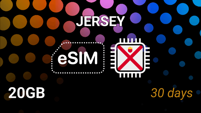 Jersey eSIM – 20GB Internet Plan, 30 Days, JT 5G Operators