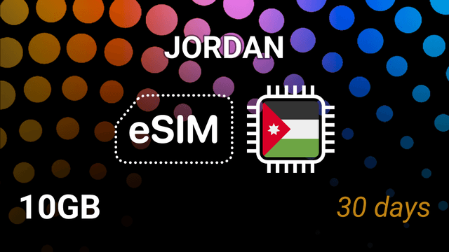 Jordan eSIM: 10GB for 30 Days – Umniah & Zain 5G Internet