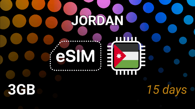 Jordan eSIM: 3GB for 15 Days – Umniah & Zain 5G Internet