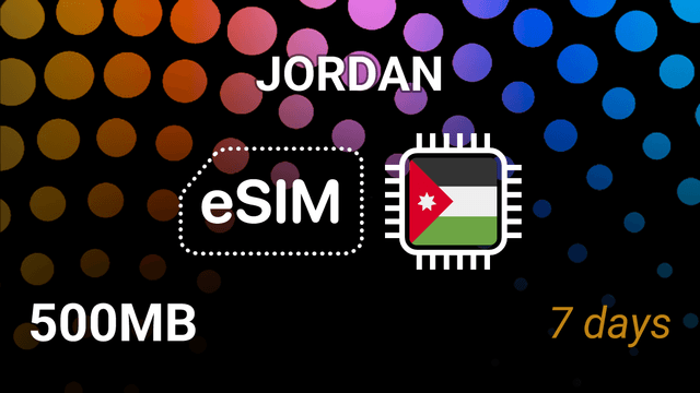 eSIM Jordan: 500MB for 7 Days – Umniah & Zain Networks