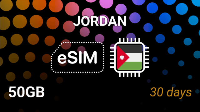 eSIM Jordan 50GB 30 Days – Internet, Umniah & Zain 5G