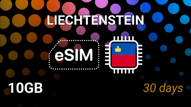 eSIM Liechtenstein: 10GB Internet, 30 Days, 5G – 7acht & FL1