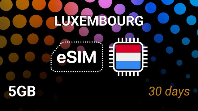 eSIM Luxembourg: 5GB Internet, 30 Days, Orange, POST, Tango