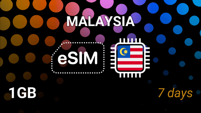 eSIM Malaysia: 1GB Internet, 7 Days, Celcom, DiGi, Maxis