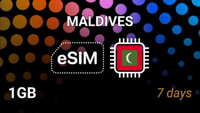 eSIM Maldives: 1GB for 7 Days – Dhiraagu 4G Internet Plan