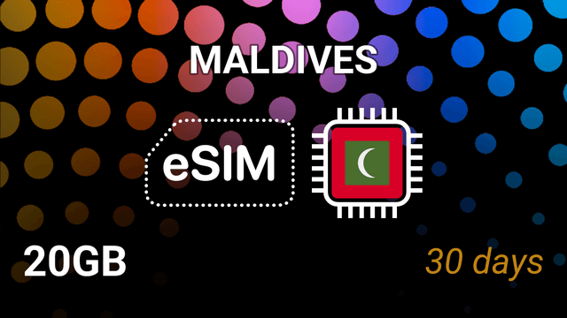eSIM Maldives: 20GB Internet, 30 Days, Dhiraagu 4G