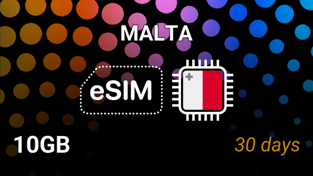 eSIM Malta: 10GB Internet Plan – GO, Melita, Vodafone