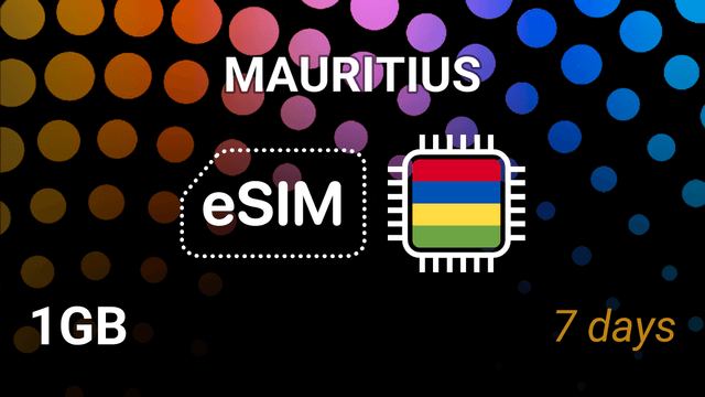 eSIM Mauritius: 1GB Internet, 7 Days, my.t 5G, Top Up