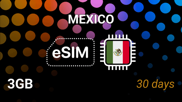 eSIM Mexico: 3GB Internet, 30 Days – Movistar & Telcel Plans