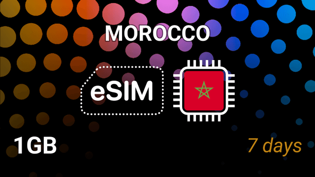 eSIM Morocco: 1GB for 7 Days – Orange Morocco, 3G/4G/5G