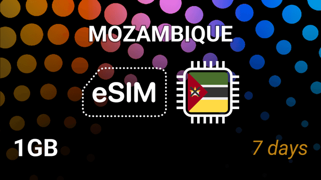Mozambique eSIM: 1GB for 7 Days – Vodafone 4G Internet Plan