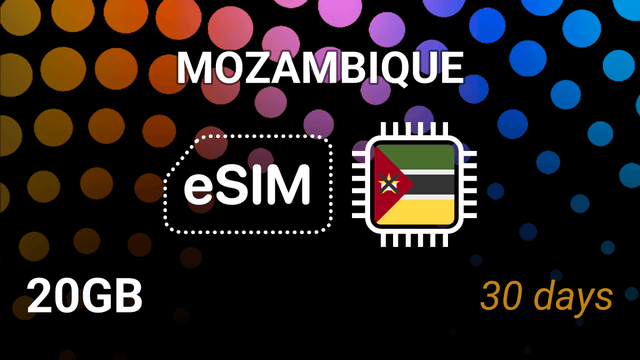 Mozambique eSIM: 20GB Internet, 30 Days, Vodafone 4G