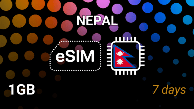 Nepal eSIM – 1GB for 7 Days | NT Mobile 4G Internet Plan