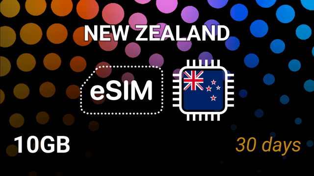 eSIM New Zealand: 10GB for 30 Days – Spark 4G Mobile Internet