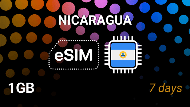 eSIM Nicaragua: 1GB Internet, 7 Days, Movistar 4G Tariff