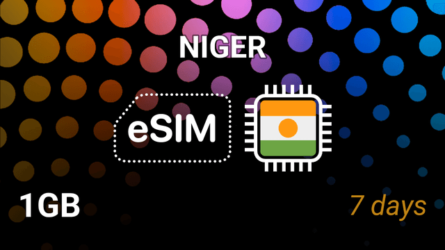 eSIM Niger: 1GB Internet, 7 Days, Airtel & Orange 3G