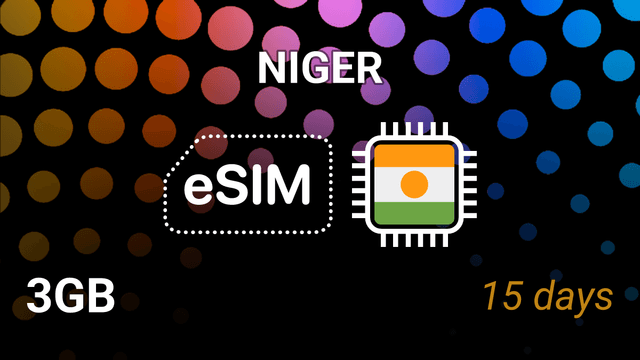 eSIM Niger: 3GB Mobile Internet, 15 Days, Airtel & Orange