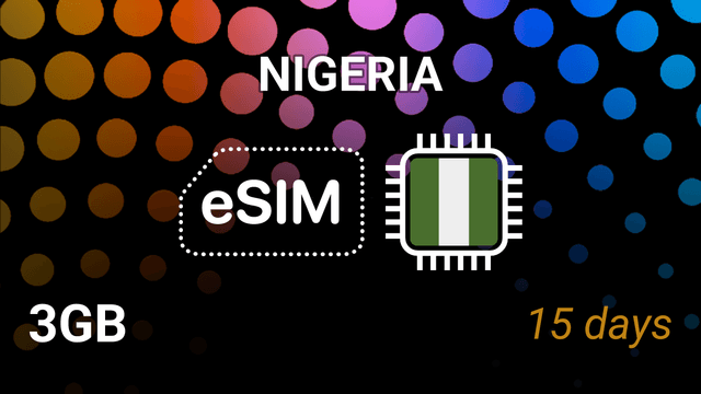 eSIM Nigeria: 3GB Internet Plan, 15 Days, Airtel & MTN 5G