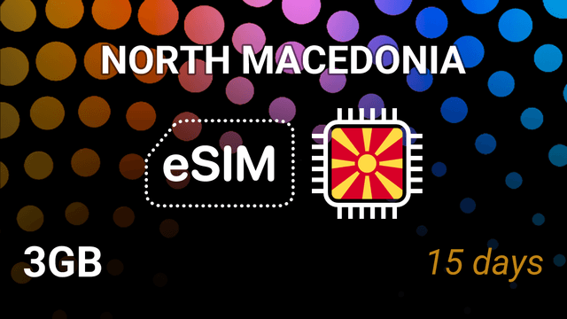 eSIM North Macedonia: 3GB for 15 Days – Telekom.mk, vip