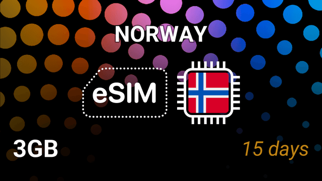 eSIM Norway: 3GB for 15 Days – Telenor & Telia Internet Plan
