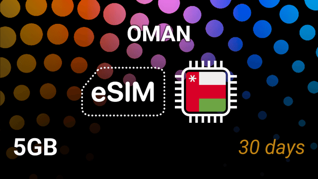 Oman eSIM 5GB 30 Days – Mobile Internet, Omantel & Ooredoo