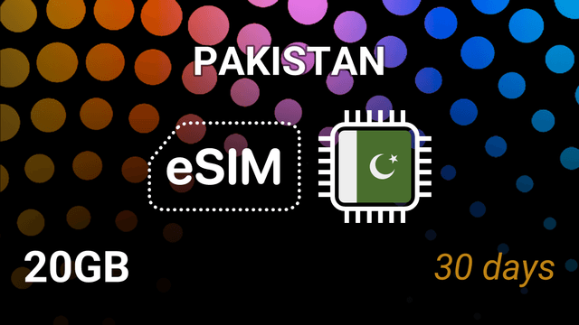 eSIM Pakistan 20GB 30 Days – Jazz 4G Mobile Internet Plan