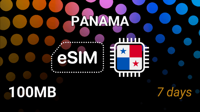 eSIM Panama: 100MB Internet, 7 Days, Movistar 4G Tariff