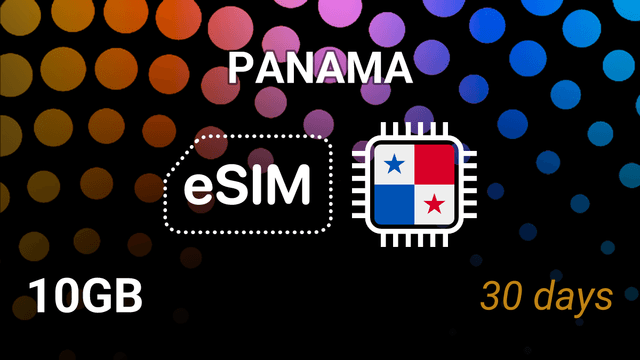 eSIM Panama — 10GB Internet, 30 Days, Movistar 4G, Top Up