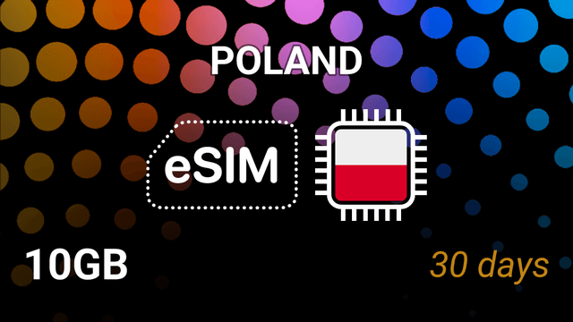 eSIM Poland: 10GB Internet, 30 Days, Orange, Play, Plus