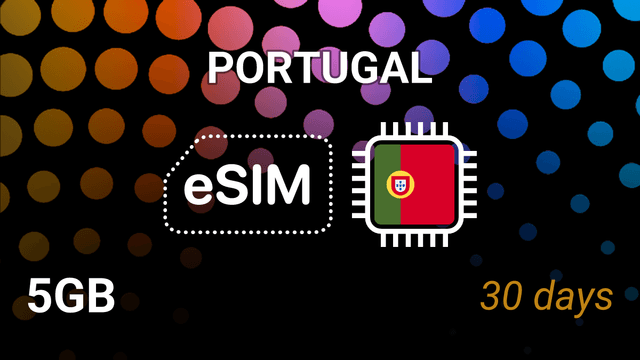 eSIM Portugal: 5GB Internet, 30 Days, MEO/NOS/Vodafone