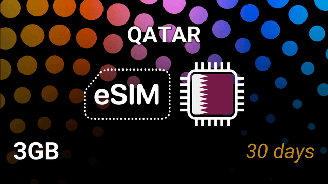 Qatar eSIM: 3GB for 30 Days – Vodafone & ooredoo Internet Plan