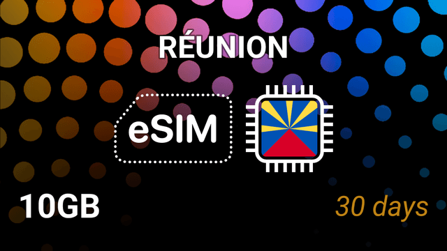 eSIM Réunion: 10GB Internet, 30 Days, Orange 5G, Top Up