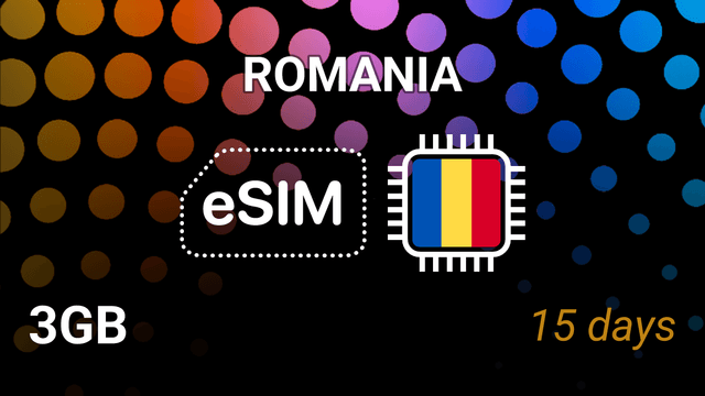 Romania eSIM: 3GB for 15 Days – Digi.Mobil, Orange, Vodafone