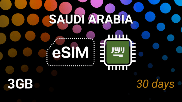 eSIM Saudi Arabia: 3GB for 30 Days – Mobily 5G Internet Plan