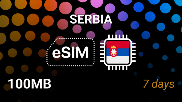 eSIM Serbia: 100MB for 7 Days – Telenor & VIP Internet Plan