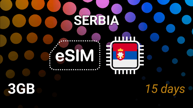 Serbia eSIM: 3GB for 15 Days – Telenor & VIP Internet Plan