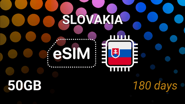 eSIM Slovakia: 50GB for 180 Days – O2 & Orange 5G Internet