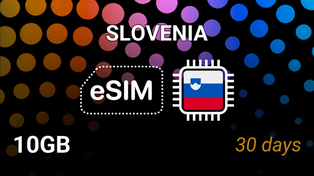 eSIM Slovenia: 10GB Internet, 30 Days, A1, Mobitel, Telemach