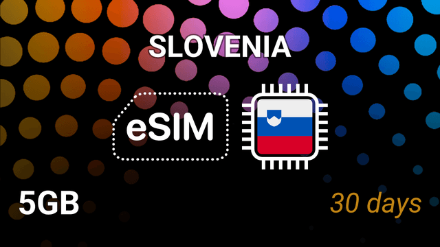 eSIM Slovenia: 5GB Internet, 30 Days, A1, Mobitel, Telemach