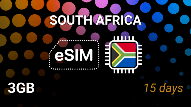 eSIM South Africa: 3GB Internet Plan, Vodacom 4G, 15 Days