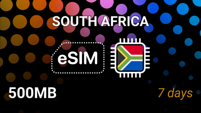 eSIM South Africa: 500MB, 7 Days, Vodacom 4G Internet Plan
