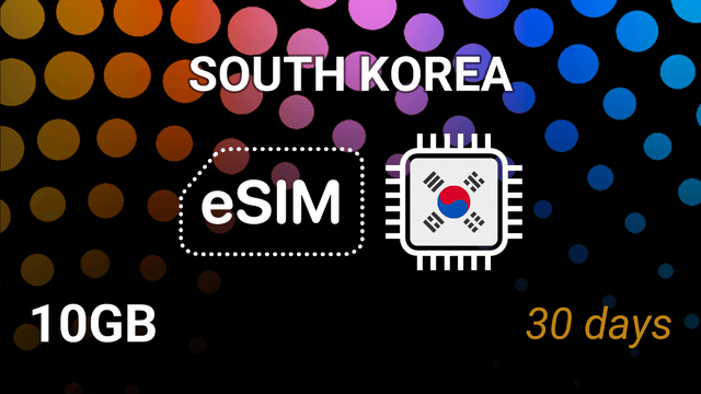 eSIM South Korea: 10GB, 30 Days, 5G Internet, LG U+, SKTelecom