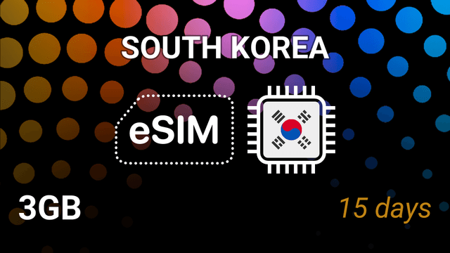 eSIM South Korea: 3GB for 15 Days – LG U+ & SKTelecom